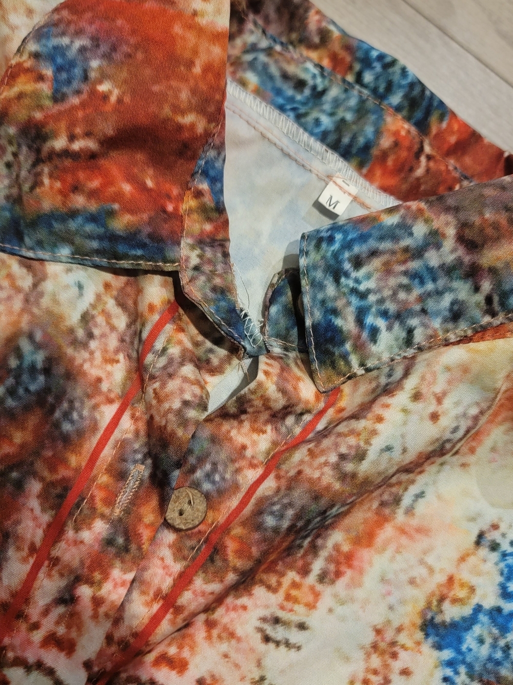 ⭐️ Abstract Print Button-Up Blouse - Picture 2 of 4